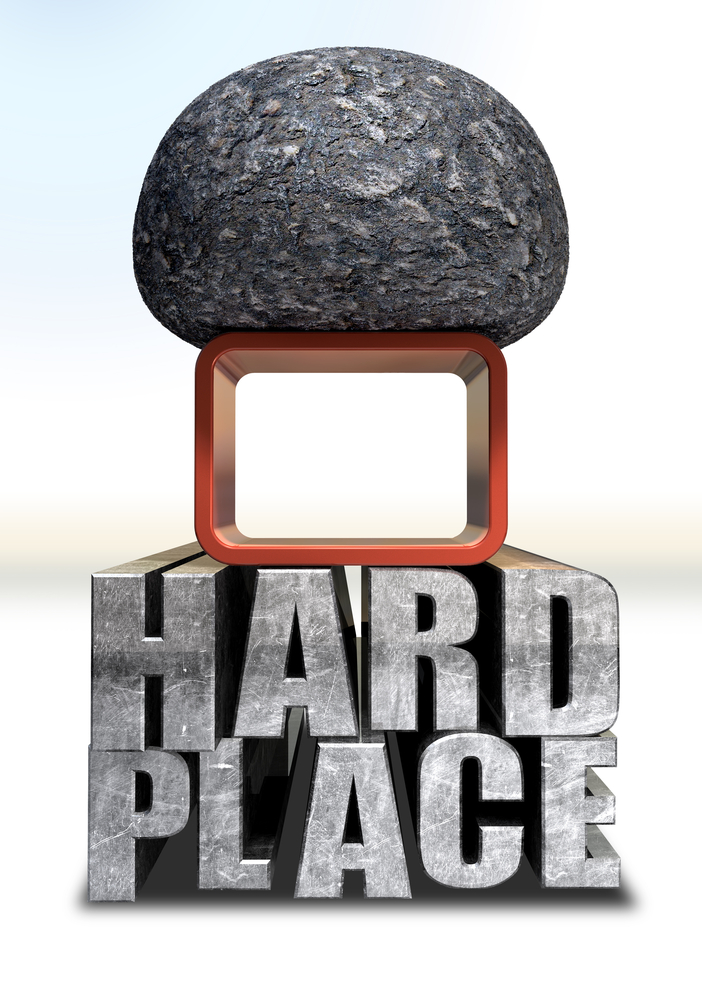 rock and hard place
