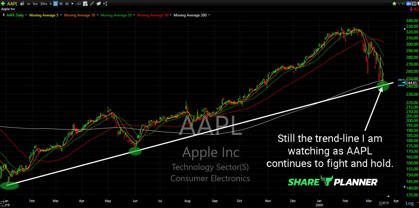 apple long term trend line