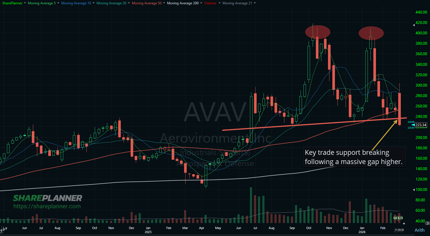 Aerovironment (AVAV) stock price is crashing.